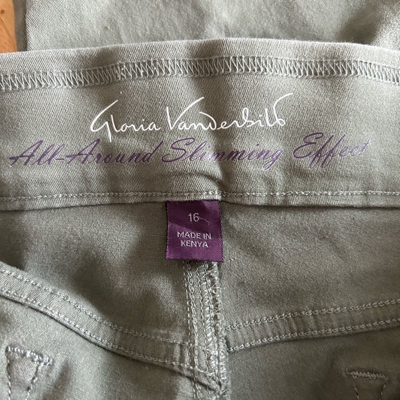 Gloria Vanderbilt Coral Bay Shorts Green Teal Black 16 - Picture 4 of 4